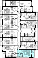 Планировка студии(квартира) площадью 28.9 квадратных метров в “ЖК Космос”