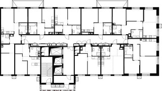 Планировка однокомнатной(квартира) площадью 39.6 квадратных метров в “ЖК Малевич”
