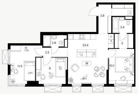 Планировка квартиры, ID 506385