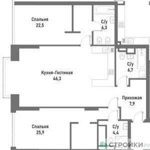 Планировка квартиры, ID 326832