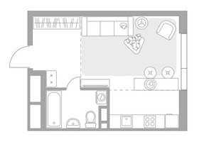 Планировка студии(квартира) площадью 30.01 квадратных метров в “ЖК Нижегородская от Гранель”