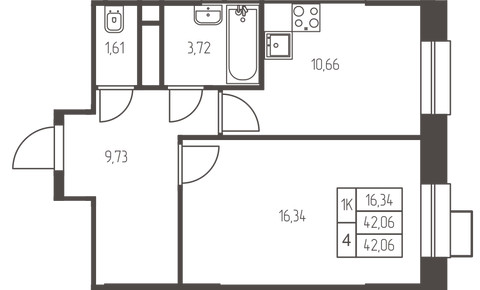 Планировка квартиры, ID 555121