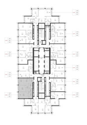 Планировка двухкомнатной(квартира) площадью 60.1 квадратных метров в ЖК “ЖК SET (Сет)”