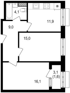 Планировка квартиры, ID 460550