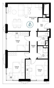 Планировка квартиры, ID 226835