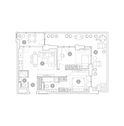 Планировка трехкомнатной(квартира) площадью 75.8 квадратных метров в ЖК “ЖК ВЭРИ на Миклухо-Маклая”