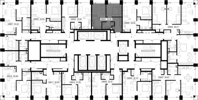 Планировка однокомнатной(квартира) площадью 34 квадратных метров в ЖК “ЖК SET (Сет)”