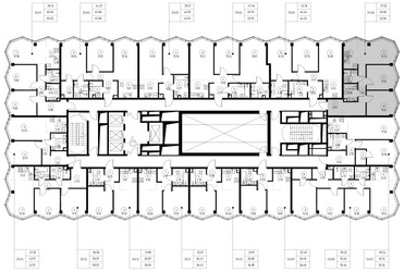 Планировка двухкомнатной(квартира) площадью 64 квадратных метров в ЖК “Дом премиум-класса МИРА”