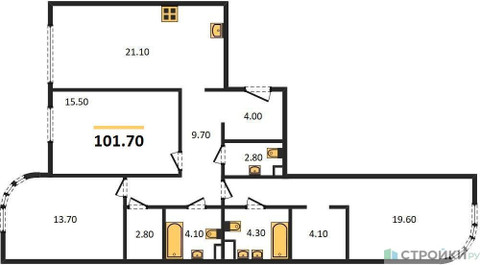 Планировка квартиры, ID 117897