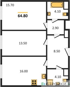 Планировка квартиры, ID 130703