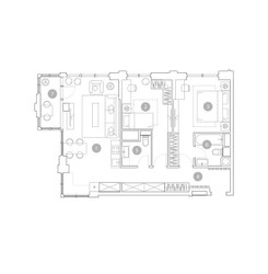 Планировка трехкомнатной(квартира) площадью 78.1 квадратных метров в ЖК “ЖК ВЭРИ на Миклухо-Маклая”