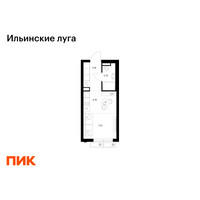 Планировка студии(квартира) площадью 20.49 квадратных метров в “ЖК Ильинские луга”