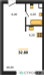 Планировка студии(квартира) площадью 32.8 квадратных метров в “ЖК Upside Towers (Апсайд Тауэрс)”