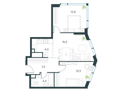 Планировка квартиры, ID 535043