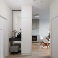 отделка кухни и холла