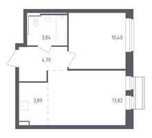 Планировка однокомнатной(квартира) площадью 36.65 квадратных метров в “ЖК Рублевский Квартал”