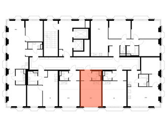 Планировка студии(квартира) площадью 22.3 квадратных метров в ЖК “ЖК 2-й Иртышский”