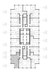 Планировка двухкомнатной(квартира) площадью 54.3 квадратных метров в ЖК “ЖК SET (Сет)”