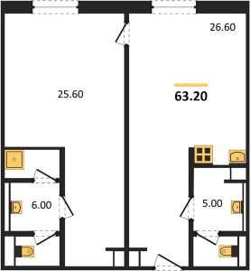 Планировка апартаментов, ID 131490
