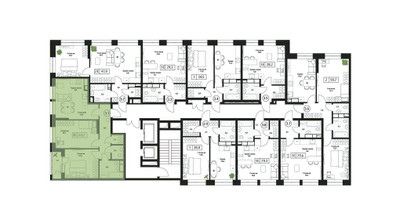 Планировка трехкомнатной(квартира) площадью 63.2 квадратных метров в ЖК “ЖК Пушкино Град”