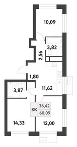 Планировка квартиры, ID 497348