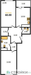 Планировка квартиры, ID 155601