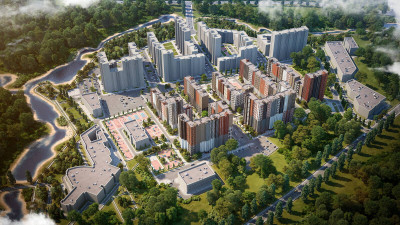 Планировка трехкомнатной(квартира) площадью 71.96 квадратных метров в ЖК “ЖК Пехра”
