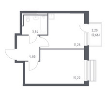 Планировка однокомнатной(квартира) площадью 35.2 квадратных метров в “ЖК Рублевский Квартал”