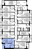 Планировка однокомнатной(квартира) площадью 38.4 квадратных метров в “ЖК Космос”