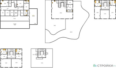 Планировка трехкомнатной(квартира) площадью 456.7 квадратных метров в ЖК “ЖК Лаврушинский”
