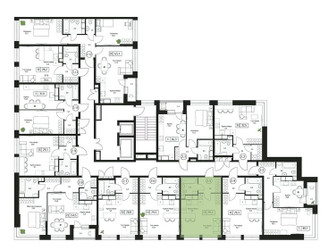 Планировка студии(квартира) площадью 29.3 квадратных метров в ЖК “ЖК Пушкино Град”