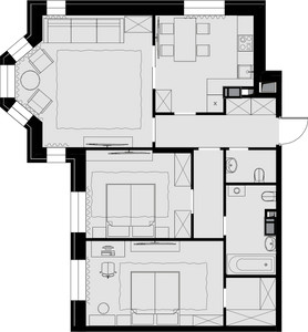 Планировка квартиры, ID 221389
