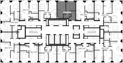 Планировка однокомнатной(квартира) площадью 37 квадратных метров в ЖК “ЖК SET (Сет)”
