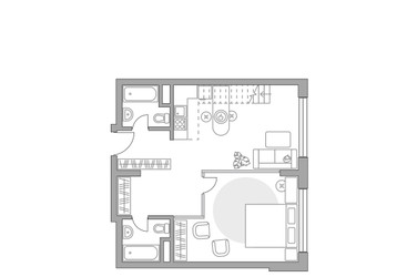 Планировка студии(квартира) площадью 71.4 квадратных метров в ЖК “ЖК Императорские Мытищи”