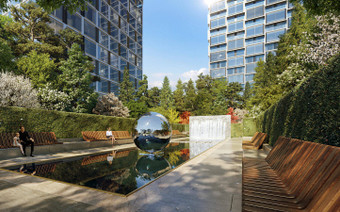 Придомовая территория в ЖК "River Park Towers Кутузовский"