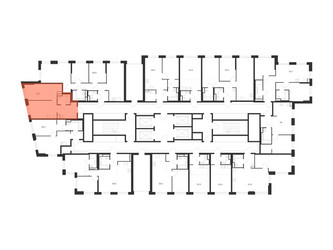 Планировка однокомнатной(квартира) площадью 39.5 квадратных метров в ЖК “ЖК 2-й Иртышский”