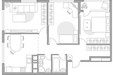 Планировка квартиры Трехкомнатная (Квартиры)85.4