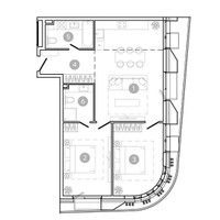 Планировка трехкомнатной(квартира) площадью 76.6 квадратных метров в “ЖК УНО Соколиная гора”