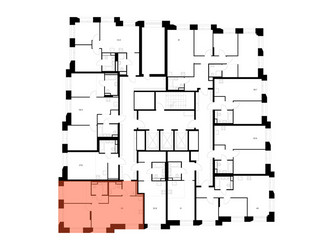 Планировка двухкомнатной(квартира) площадью 59 квадратных метров в ЖК “ЖК Онежский вал”