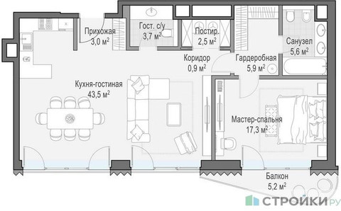 Планировка квартиры, ID 382166