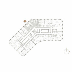 Планировка трехкомнатной(апартаменты) площадью 134.54 квадратных метров в ЖК “ЖК D'ORO MILLE (Доро Милле)”