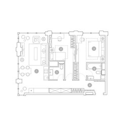 Планировка трехкомнатной(квартира) площадью 76.8 квадратных метров в ЖК “ЖК ВЭРИ на Миклухо-Маклая”