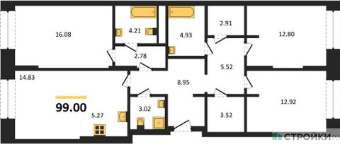 Планировка квартиры, ID 542233