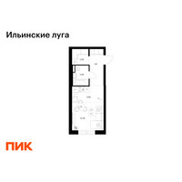 Планировка студии(квартира) площадью 28.15 квадратных метров в “ЖК Ильинские луга”