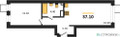 Планировка однокомнатной(квартира) площадью 37.1 квадратных метров в “ЖК Никольский квартал Отрада”