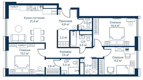 Планировка квартиры, ID 220685