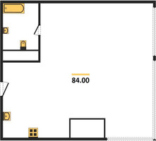 Планировка однокомнатной(апартаменты) площадью 84 квадратных метров в “ЖК Neva Towers (Нева Тауэрс)”