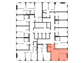Планировка двухкомнатной(квартира) площадью 53 квадратных метров в ЖК “ЖК 2-й Иртышский”