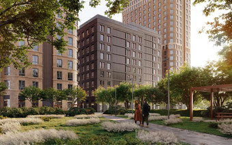 Двор в “Левел Нижегородская”