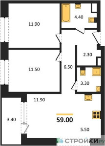 Планировка квартиры, ID 528376
